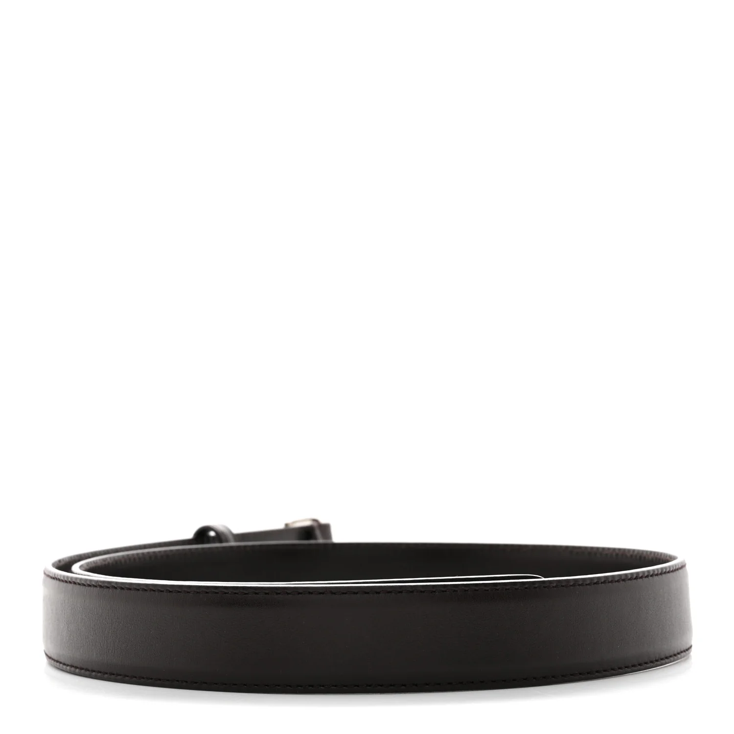 Calfskin Square Buckle Horsebit Belt 90 36 Brown Multicolor