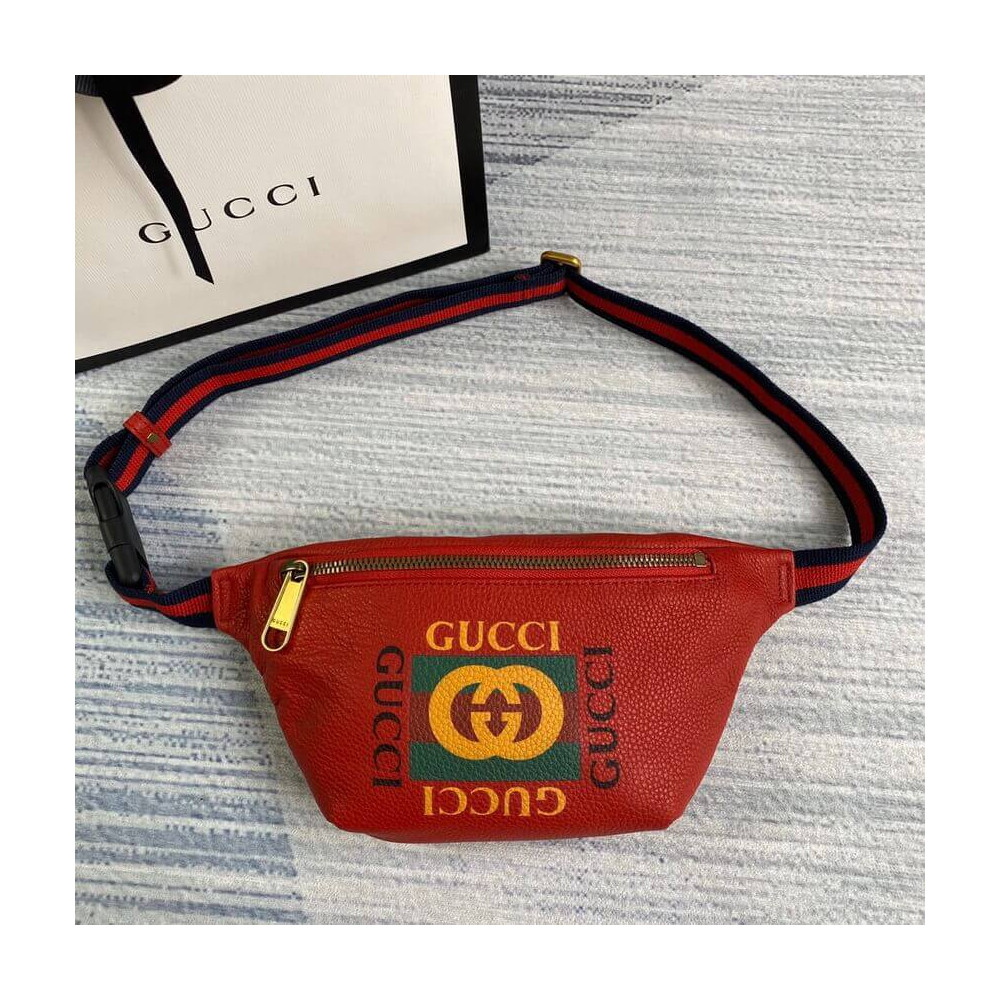 Gucci Coco Capitán Print Belt Bag Red