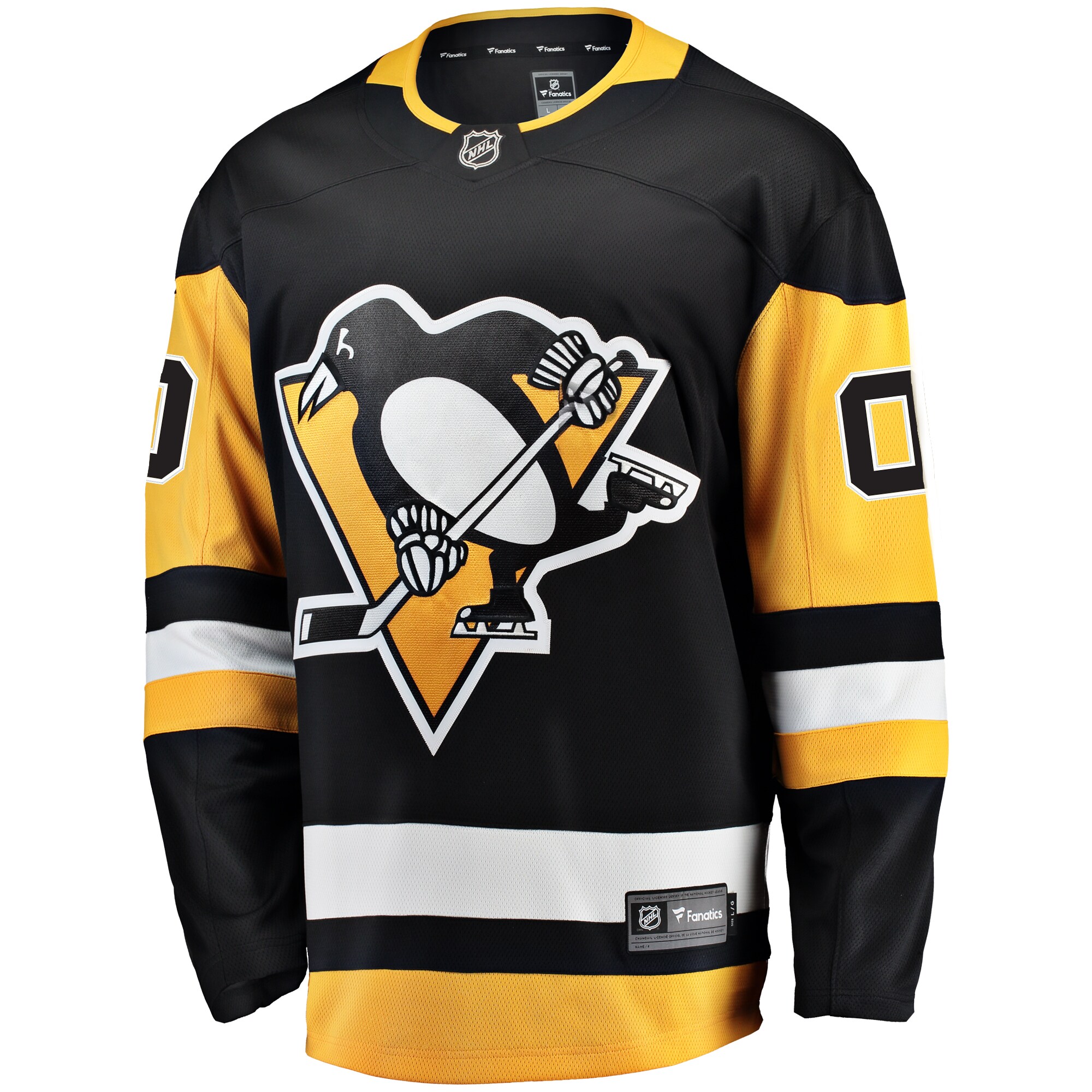 Pittsburgh Penguins Fanatics Home Breakaway Custom Jersey – Black