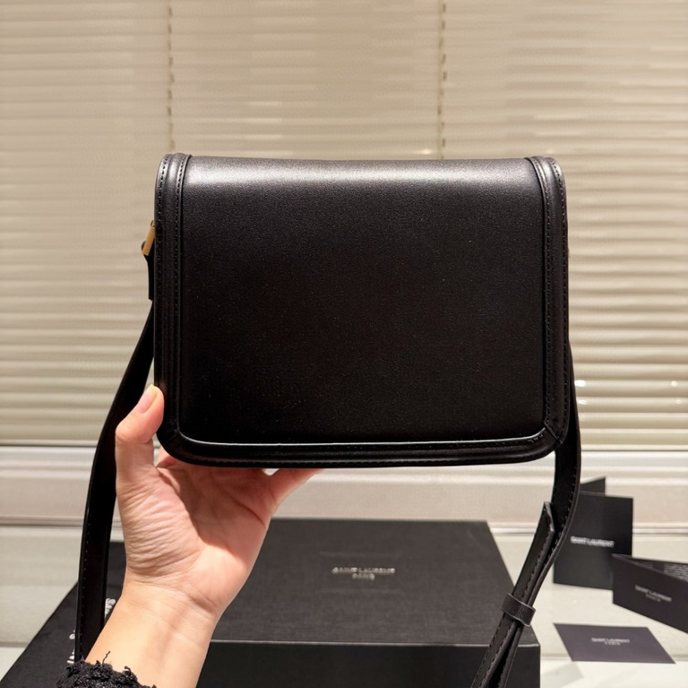 Saint Laurent Solferino Medium Satchel In Box Leather Lining Black 23Cm