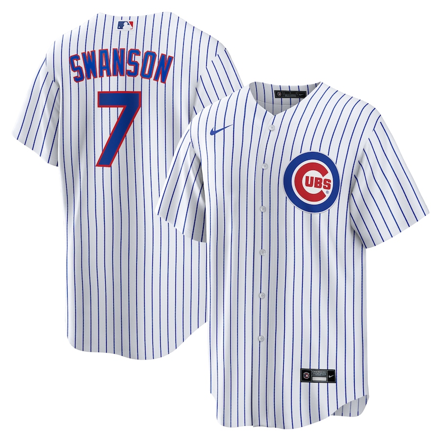 Dansby Swanson Chicago Cubs Player Jersey White