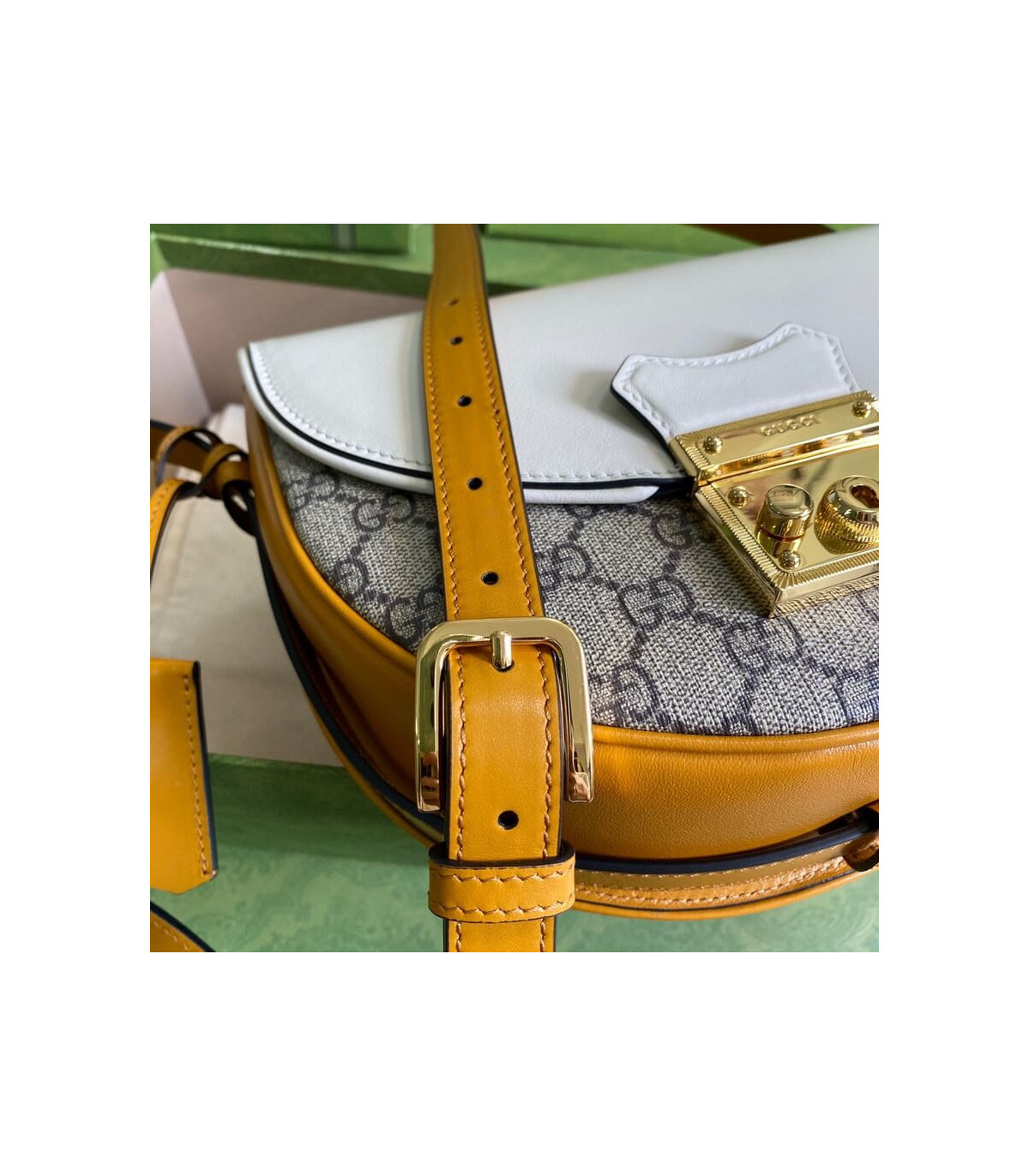 Gucci Padlock Small Shoulder Bag White