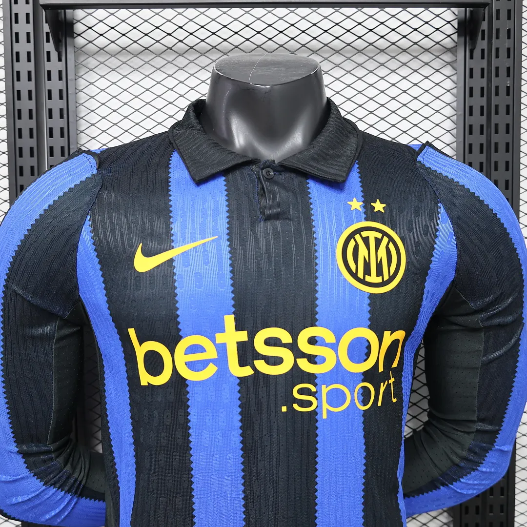 2026/27 Serie A Inter Milan Team Home Football Jersey Player Version Long Sleeves - JerseyFun