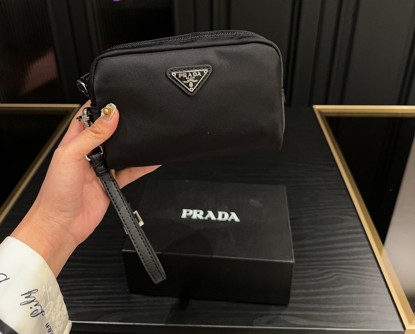 Prada Re Nylon Toiletry Bag Black 16Cm