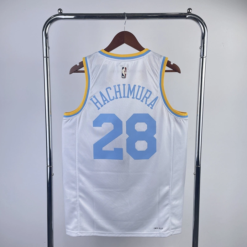2023 NBA Lakers 28 HACHIMURA Basketball Jersey