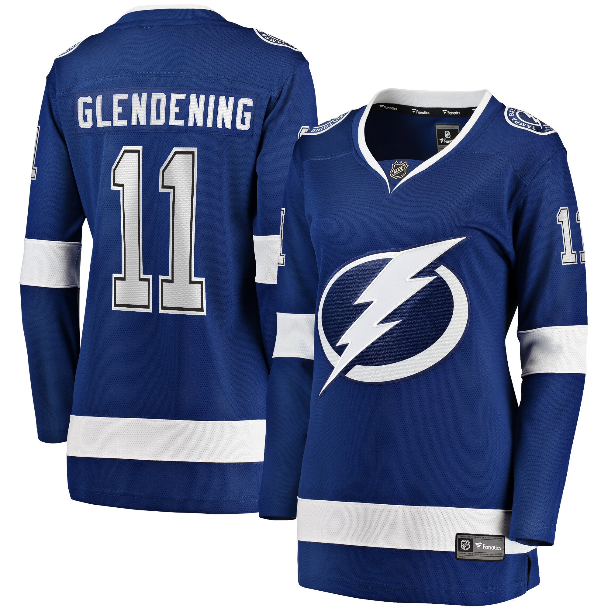 Luke Glendening Tampa Bay Lightning Fanatics Women’s Home Breakaway Player Jersey – Blue