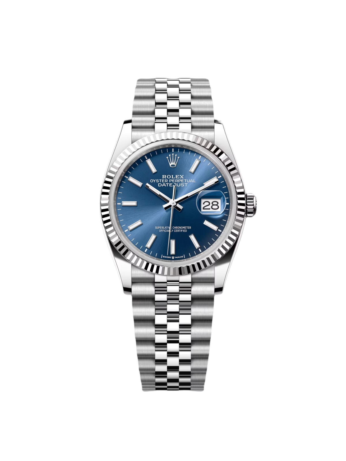 Rolex  Datejust 36mm 126234 Blue Index Dial 36mm Oyster Stainless Steel