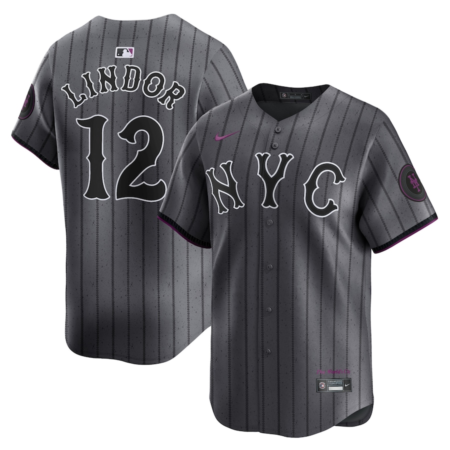 Francisco Lindor New York Mets 2024 City Connect Limited Player Jersey Graphite