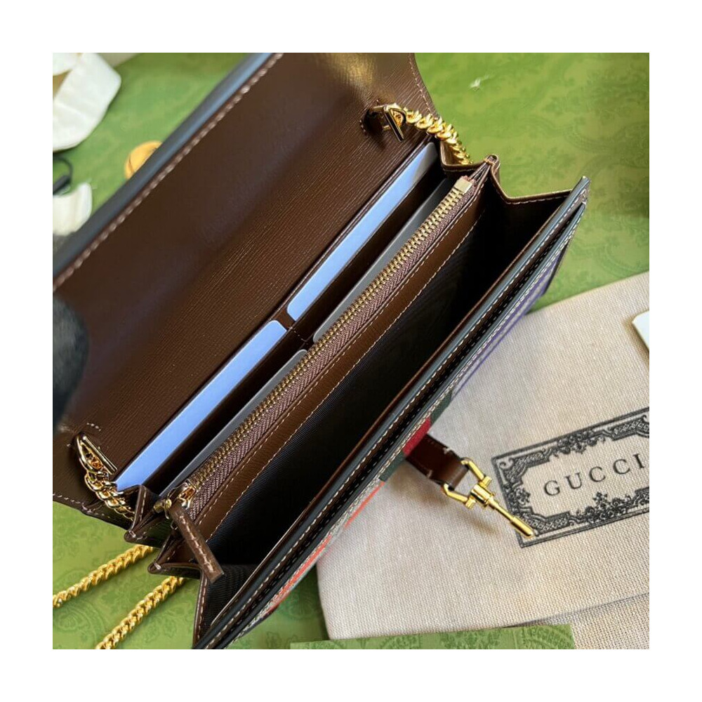 Gucci Jackie 1961 Chain Wallet With Geometric Print 19cm
