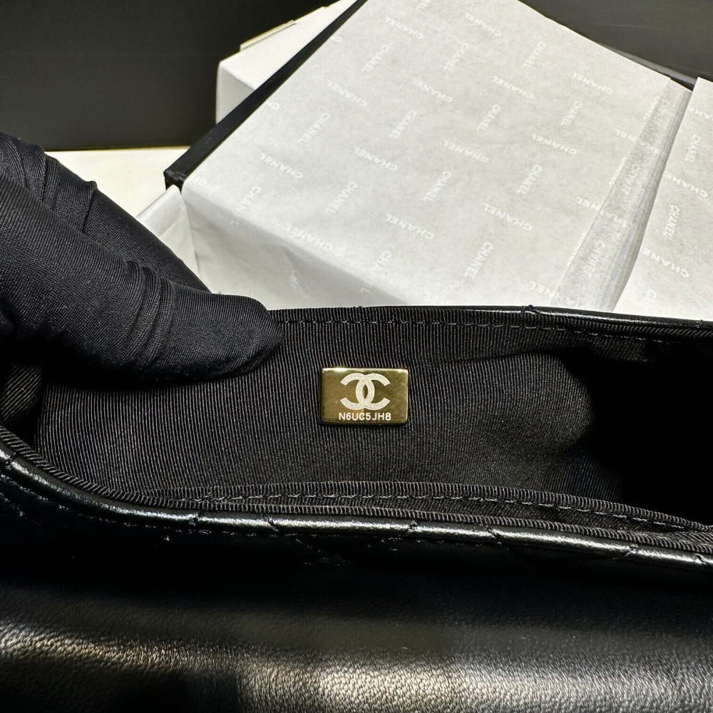 Chanel 24C Quilted Lambskin Small Bag With Top Handle