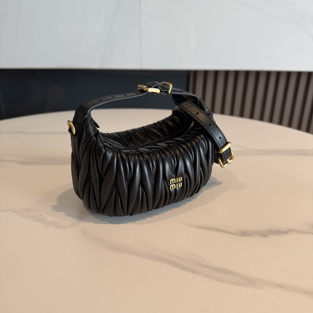 MIUMIU Matelassé nappa leather pouch