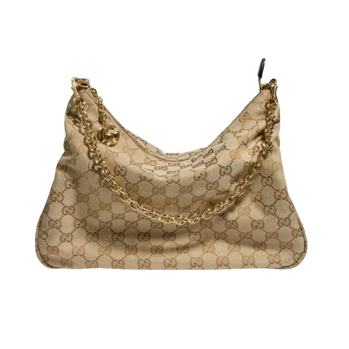 Gucci Lady Lunetta Chain Medium Shoulder Bag 30cm/12in Brown GG Canvas A006OA