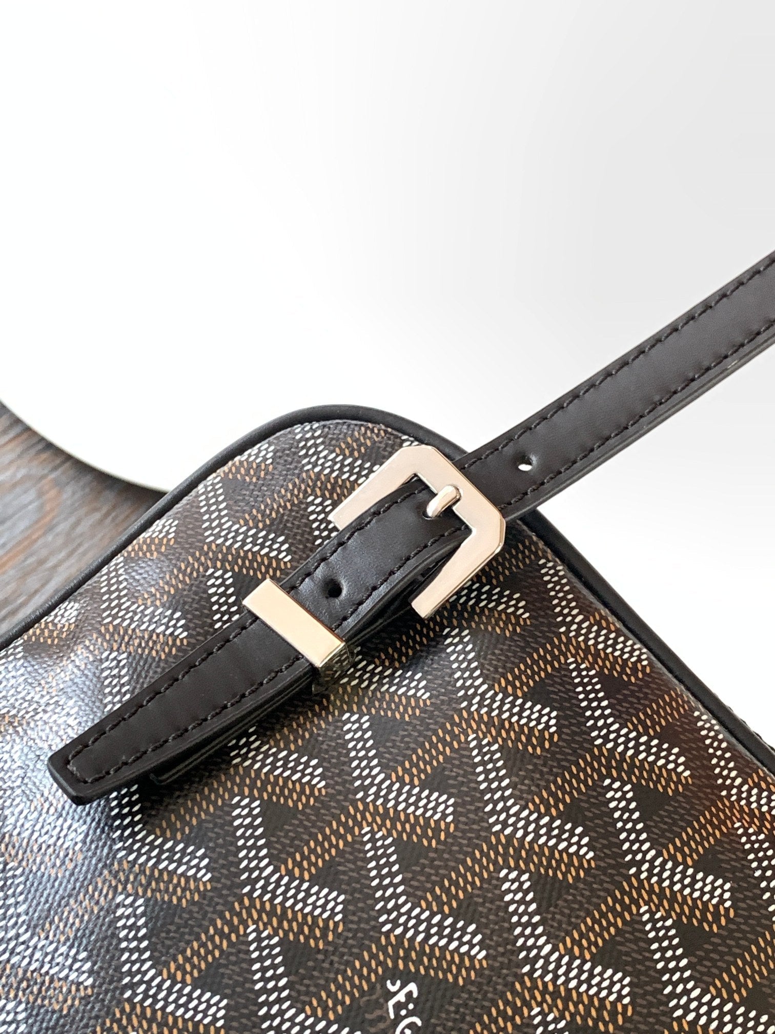 Goyard Yona Bag Coated MM 21Cm Black Canvas