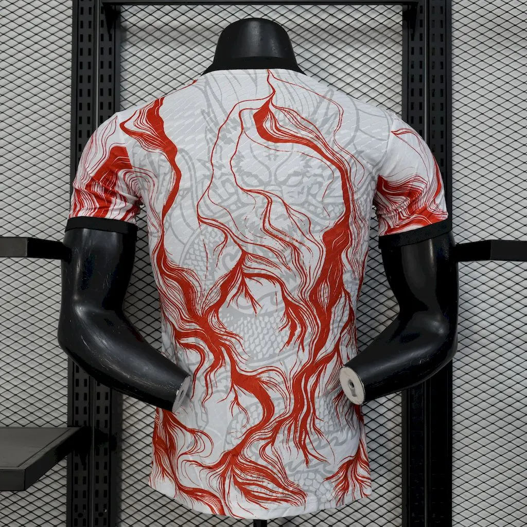 Player 2025-26 Real Madrid White Black Dragon special edition Football jersey