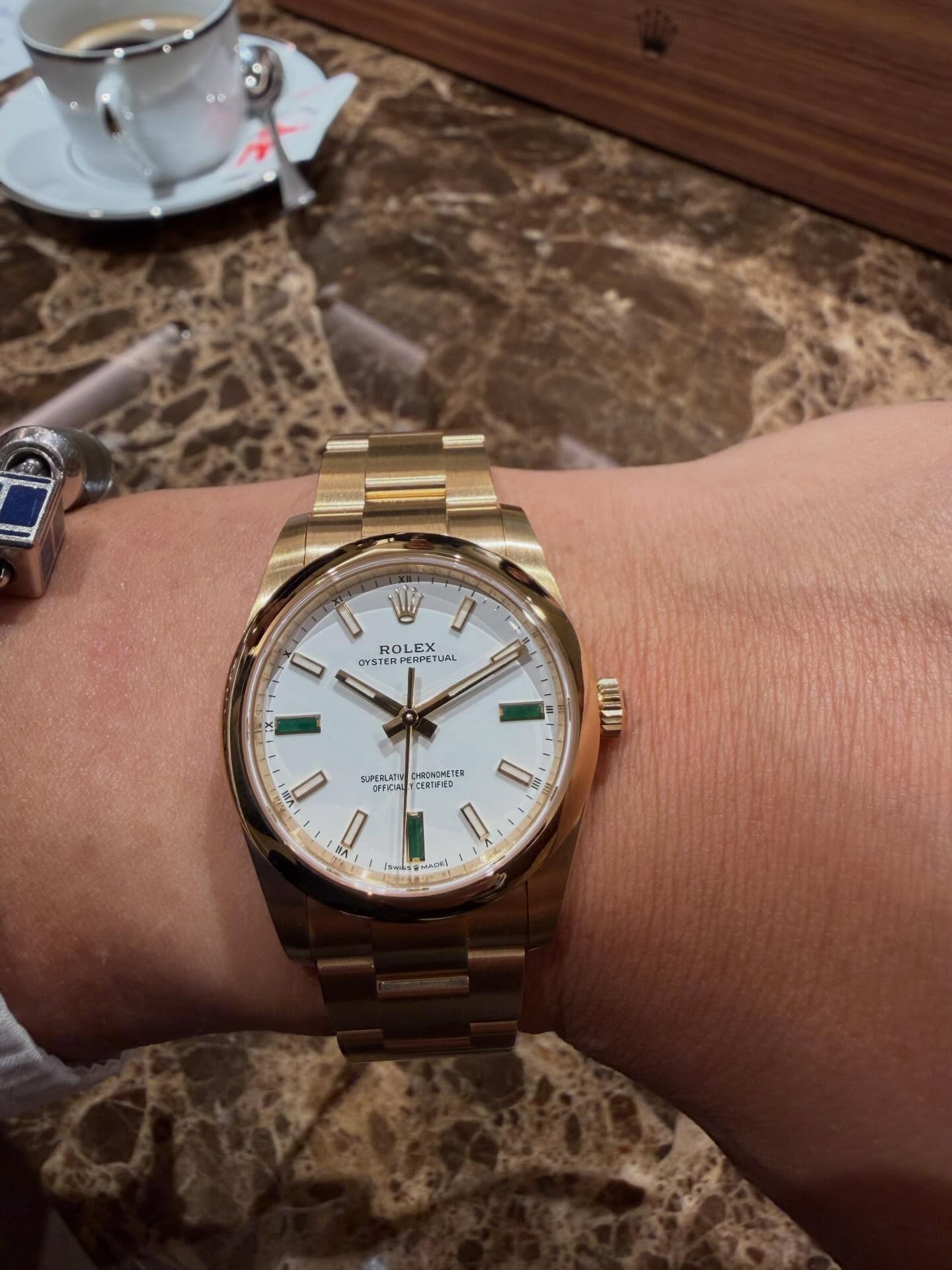 [Superclone] Rolex Oyster Perpetual 34mm White Dial Oyster 124208