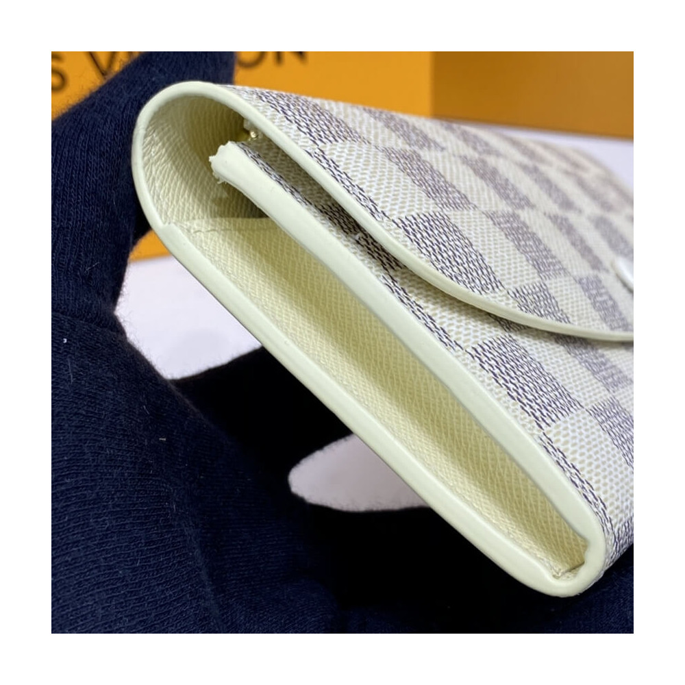 Louis Vuitton Damier Azur Emilie Wallet Beige