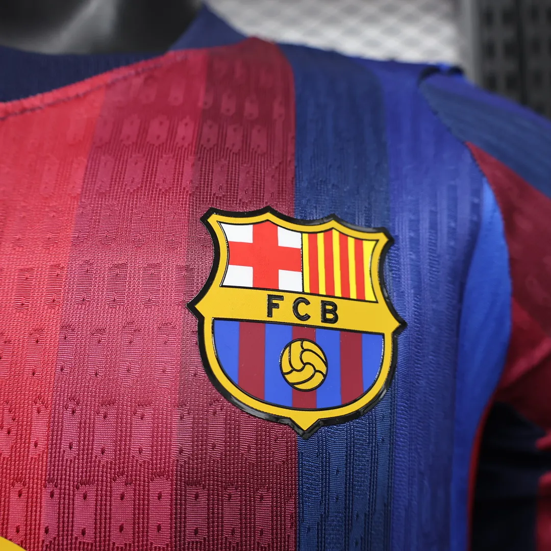 2026/27 La Liga Barcelona Team Home Football Jersey Player Version Long Sleeves - JerseyFun