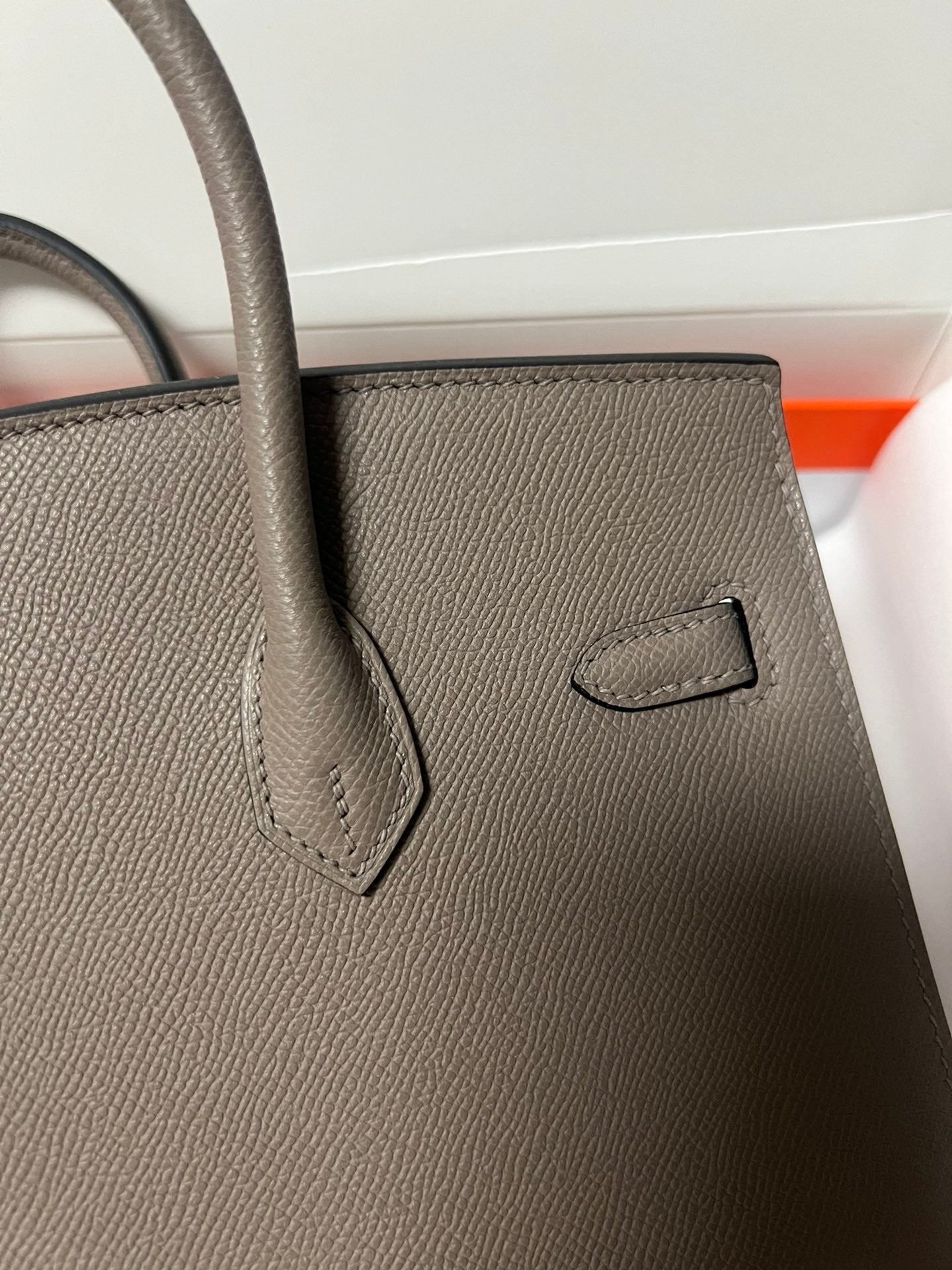 Hermes Birkin Sellier Etain Epsom Leather Gold Hardware
