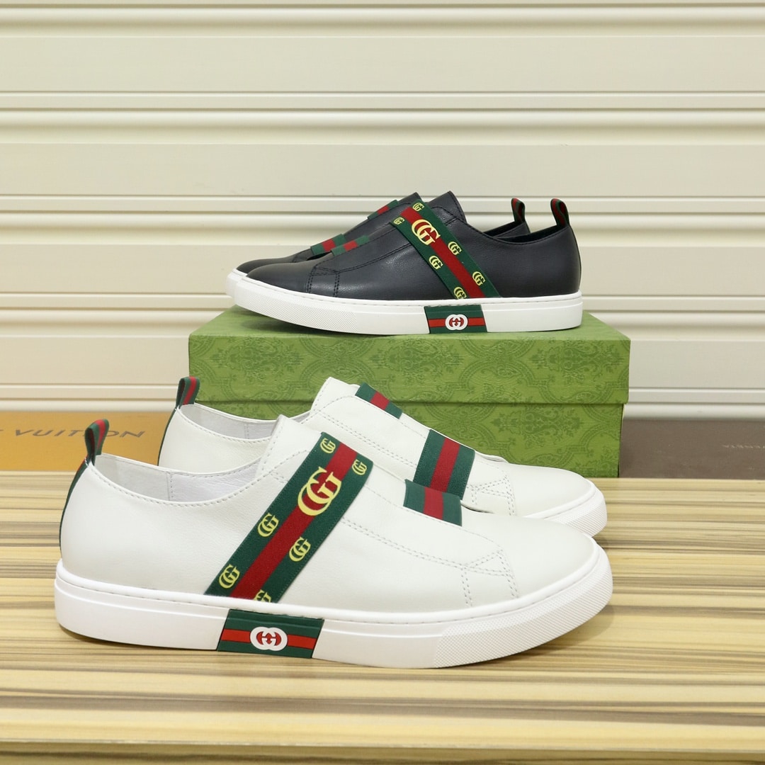 Gucci Gg Slip On Sneaker Leather Black