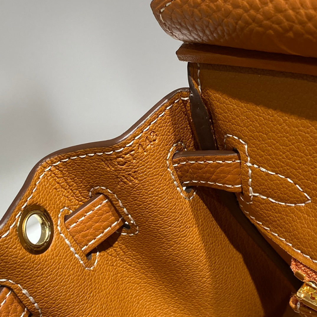Hermes Birkin 20Cm Gold Togo Leather Gold Hardware