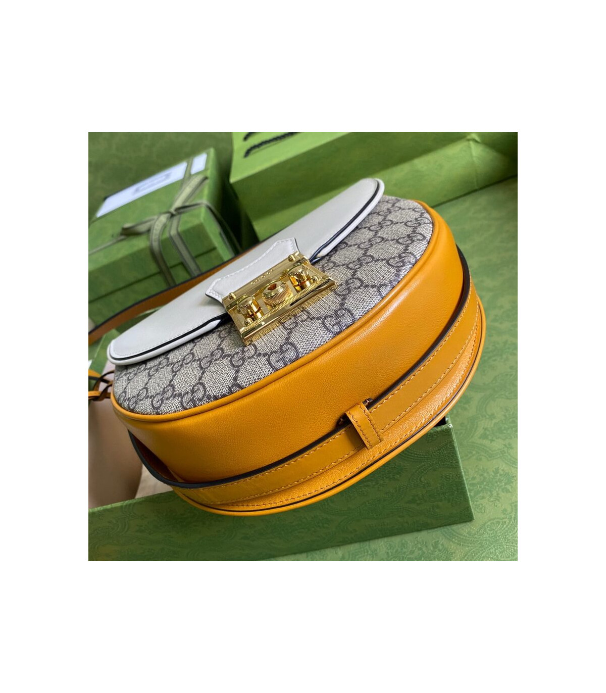 Gucci Padlock Small Shoulder Bag White