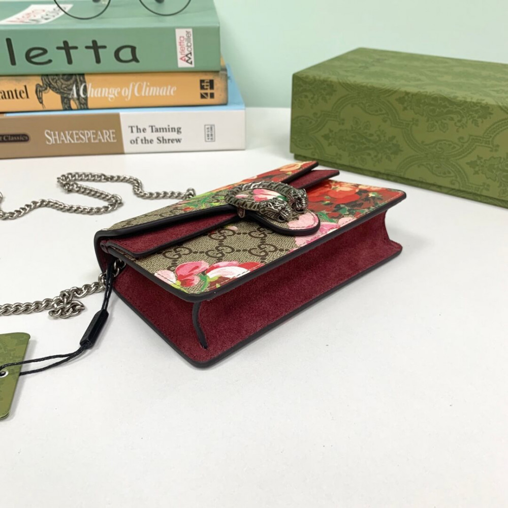 Gucci Dionysus GG Blooms Super Mini Bag Red