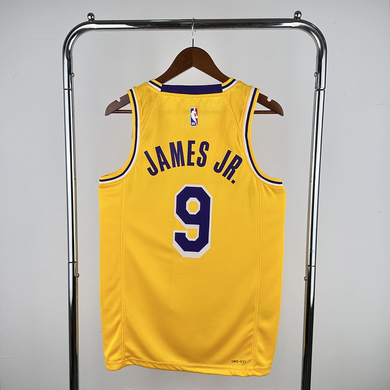2023 NBA Lakers 9 JAMES JR Basketball Jersey