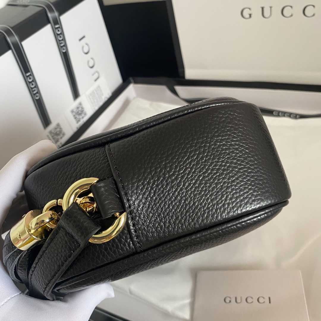 Gucci Soho Small Leather Disco Bag Black 308364 A7M0G 1000