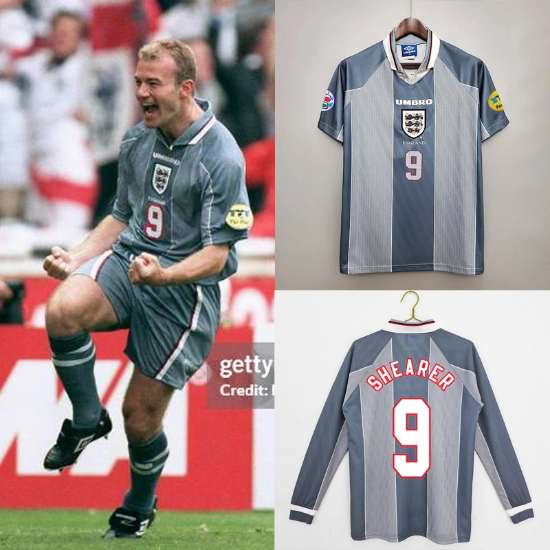 Retro 1996 England away SHEARER GASCOIGNE PEARCE Football jersey retro