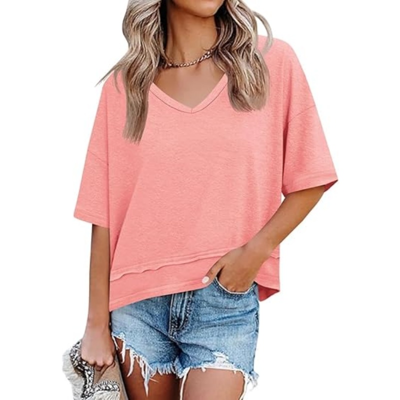 Womens Summer V Neck T-Shirts