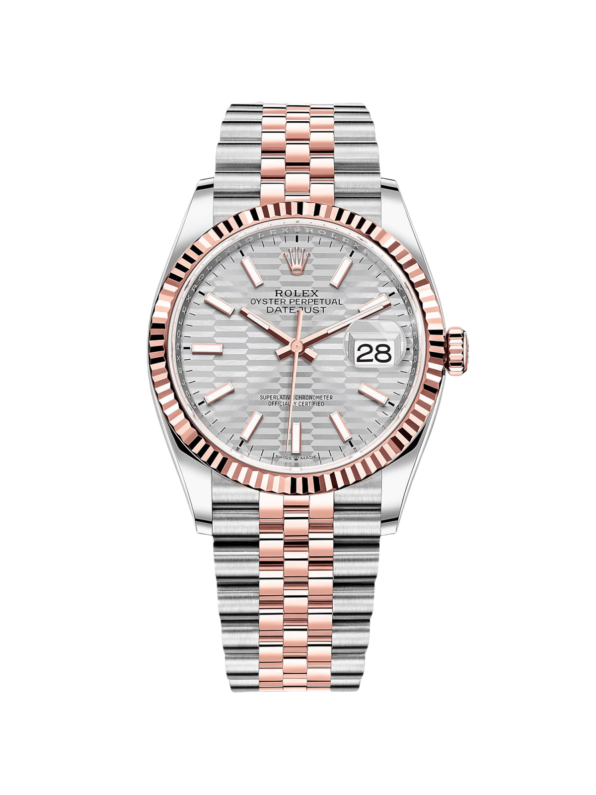 Rolex  Datejust 36mm 126231 Silver Fluted Motif Dial Jubilee Bracelet