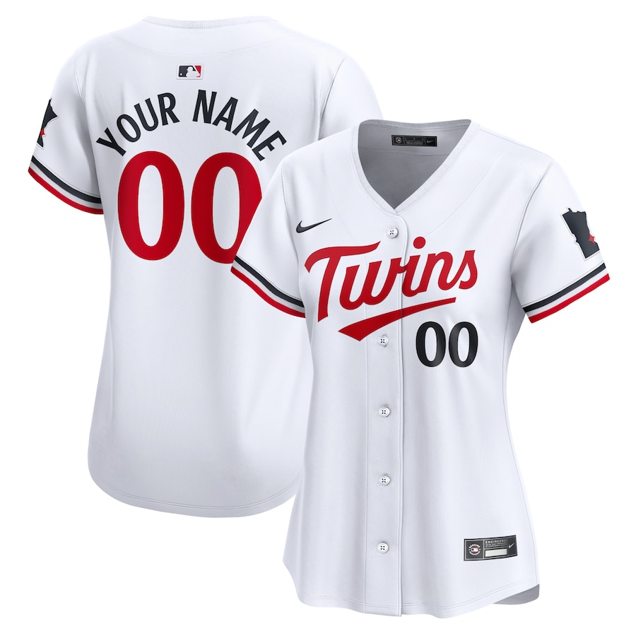 Minnesota Twins Women's Home Limited Custom Jersey White