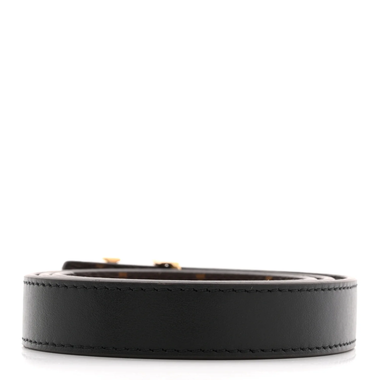 Calfskin Monogram 20mm LV Initiales Reversible Belt 65 26 Black