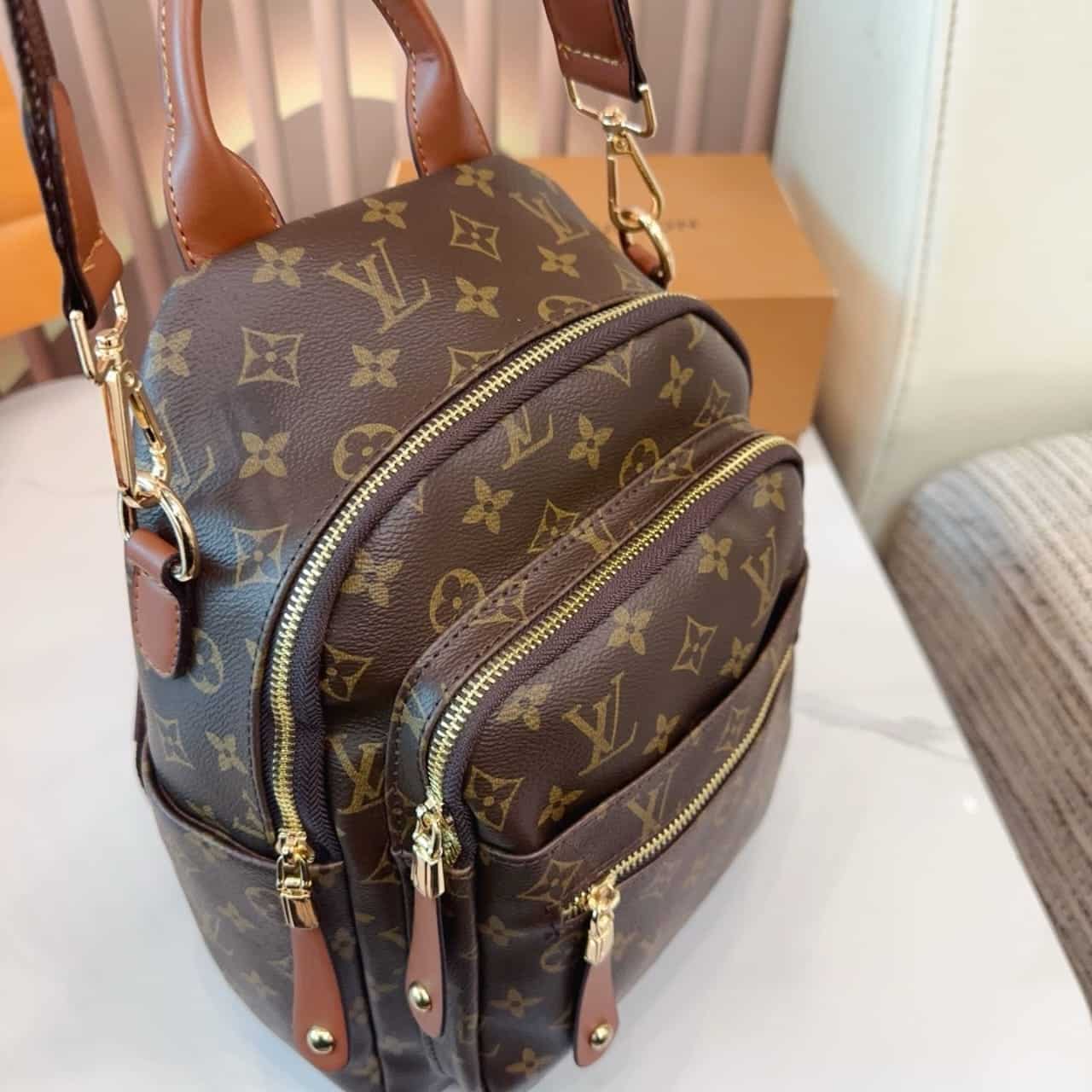 Louis Vuitton Backpack Monogram Dark Brown 28Cm