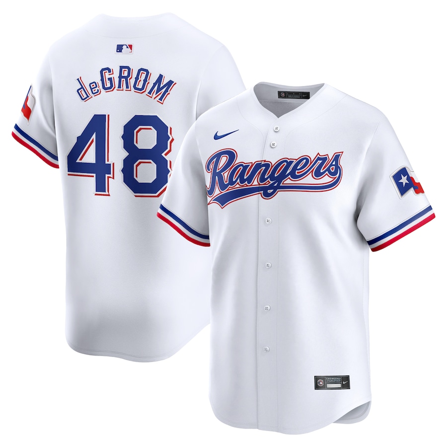 Jacob deGrom Texas Rangers Home Limited Player Jersey White