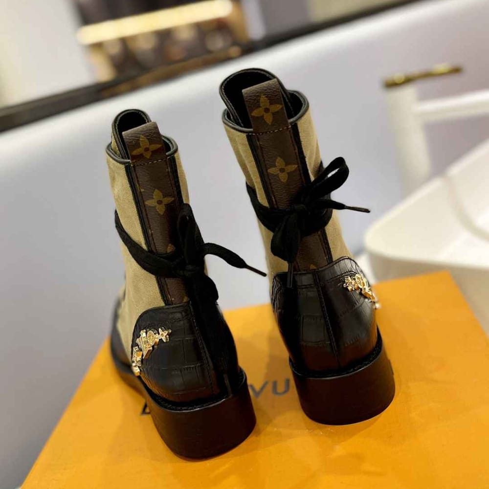 Louis Vuitton Metropolis Flat Rangers Boots Brown 1A9Chu