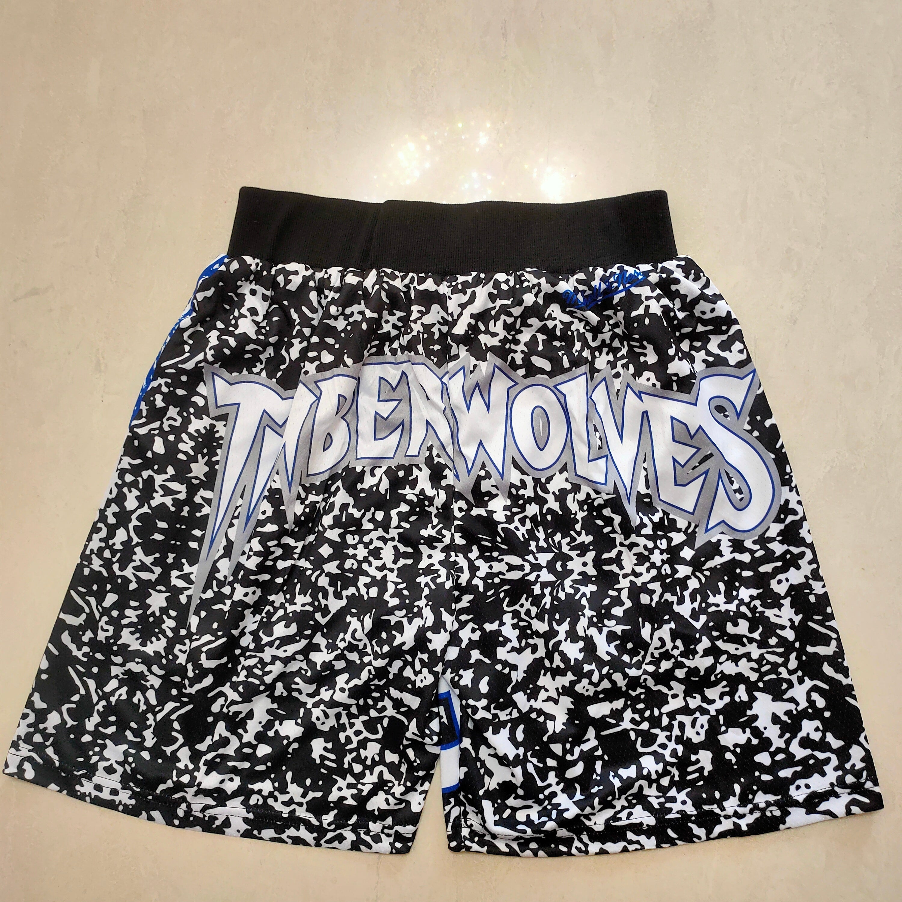 Minnesota Timberwolves Mitchell&ness black pocket pants