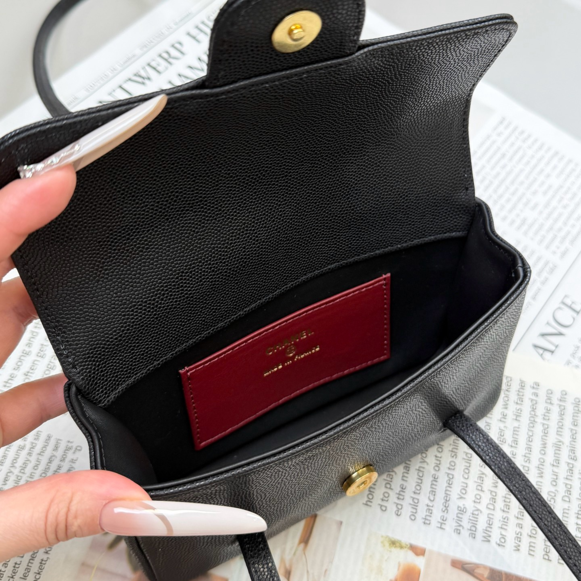 Chanel Clutch Black Bag 17cm/6.7in