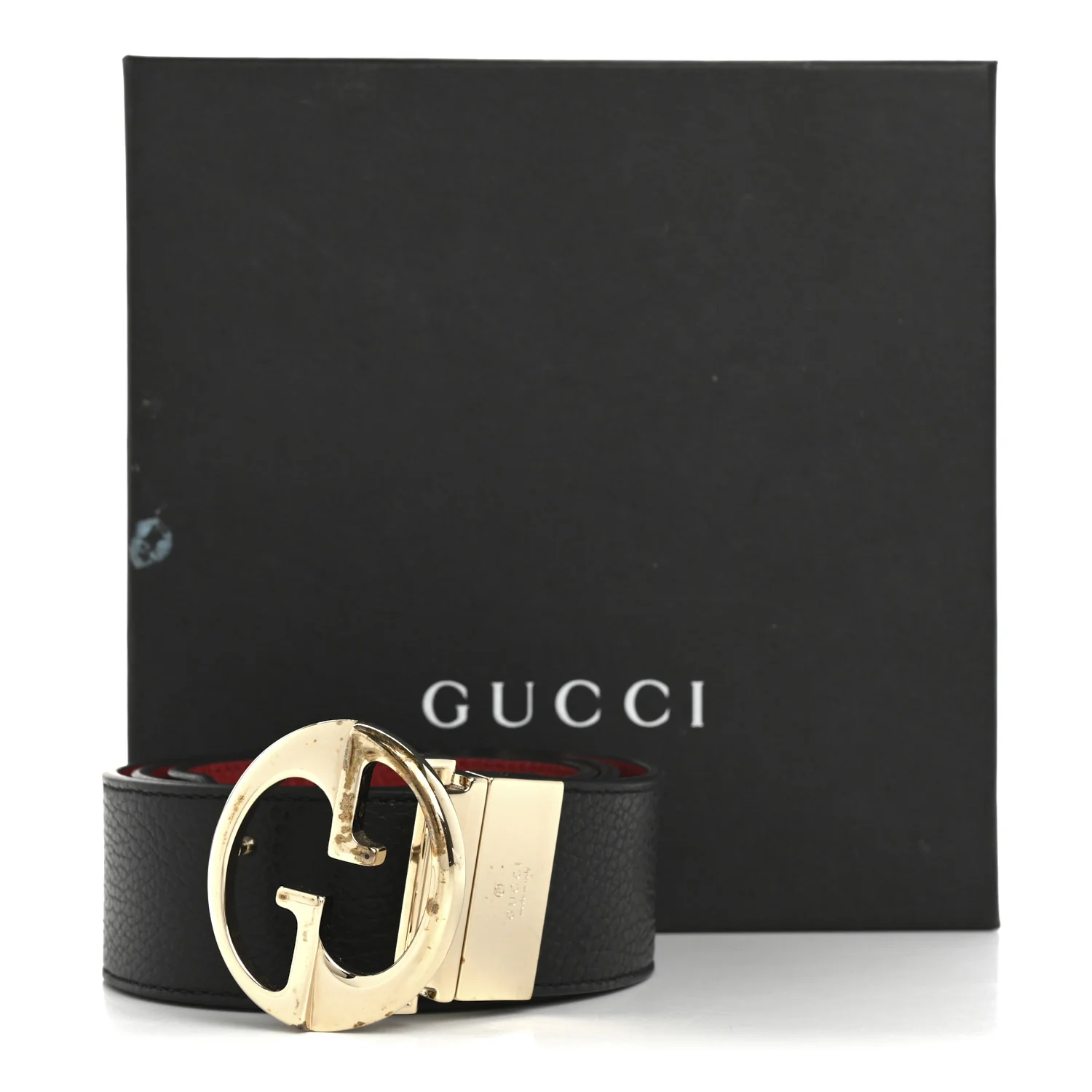 Calfskin 1973 Reversible Belt 75 30 Black Red