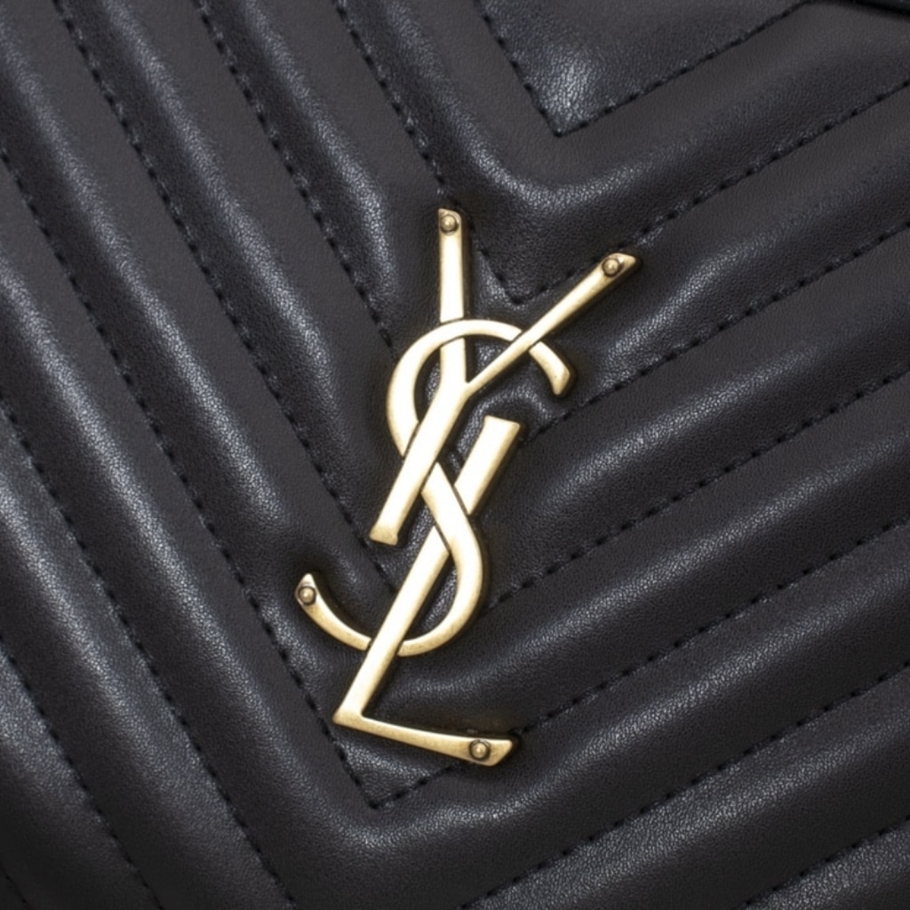 Saint Laurent Lou Camera Bag In Quilted Leather Black Gold Hardware 23Cm 761554DV7071000