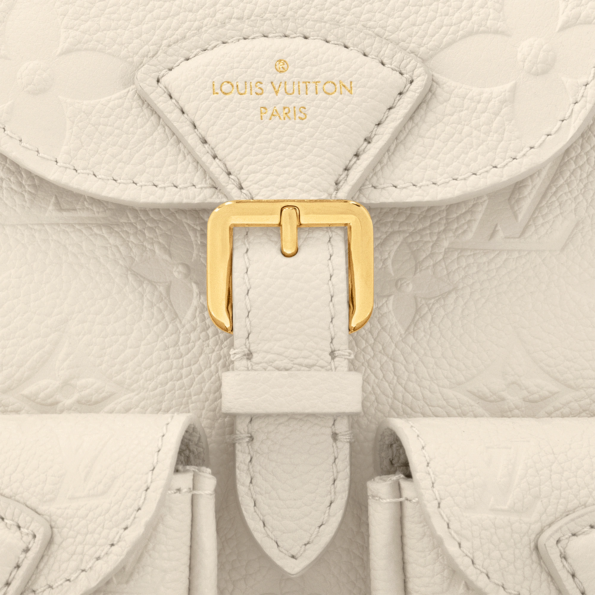 Louis Vuitton Backup Backpack – Monogram Empreinte Leather Cream M47106 22cm/ 8.7cm
