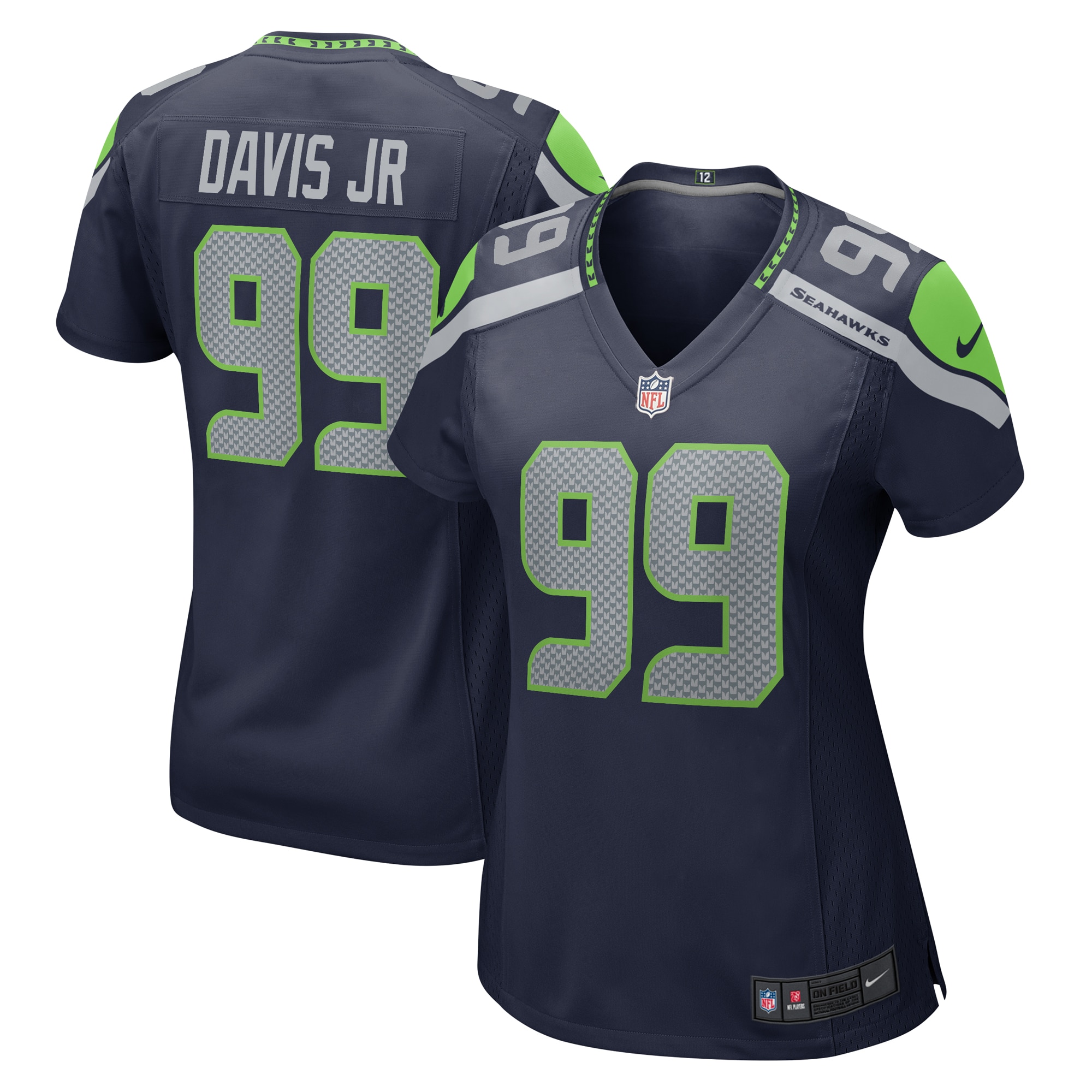 Carl Davis Jr. Seattle Seahawks Nike Women's  Game Jersey -  Navy