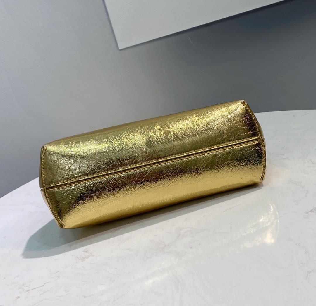 Fendi First Small Laminate Leather Bag Gold 24cm 8BP129AISPF0RXU