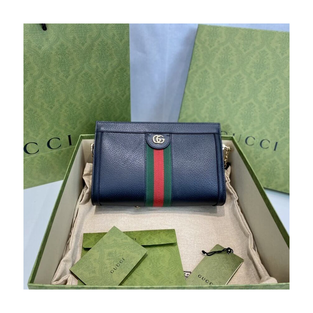 Gucci Ophidia Small Shoulder Bag in Black Leather