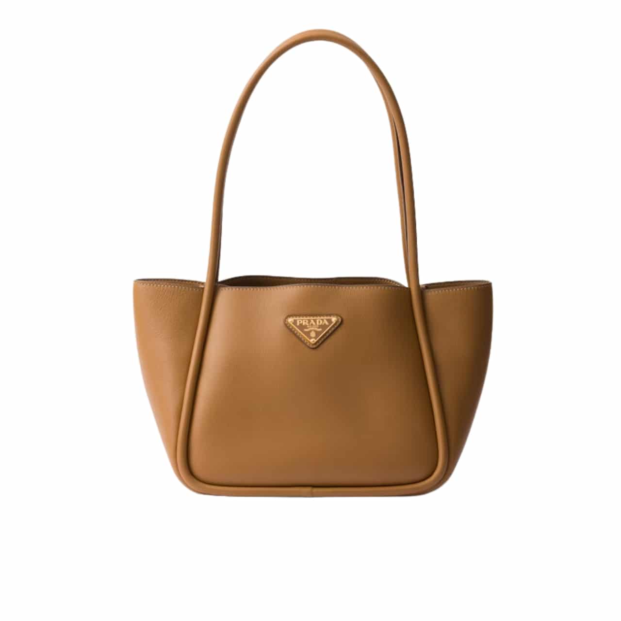 Prada Leather Mini Tote Bag Caramel 25Cm