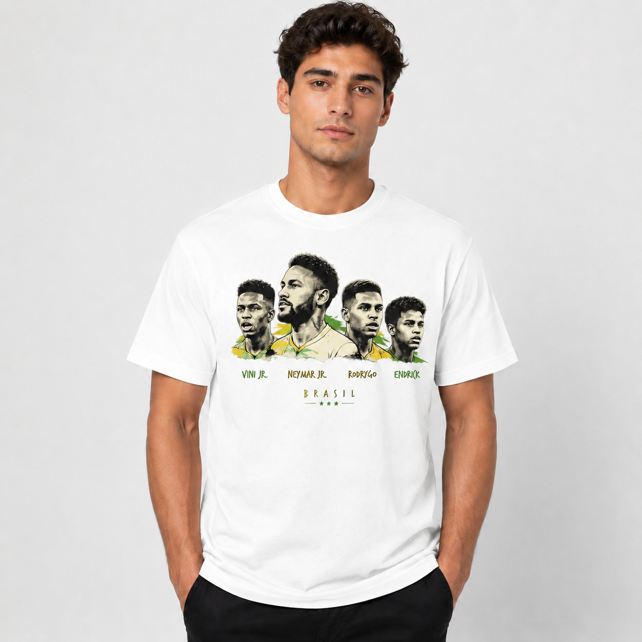 Brazilian Player Pure Cotton T-Shirt – Limited-Time Offer