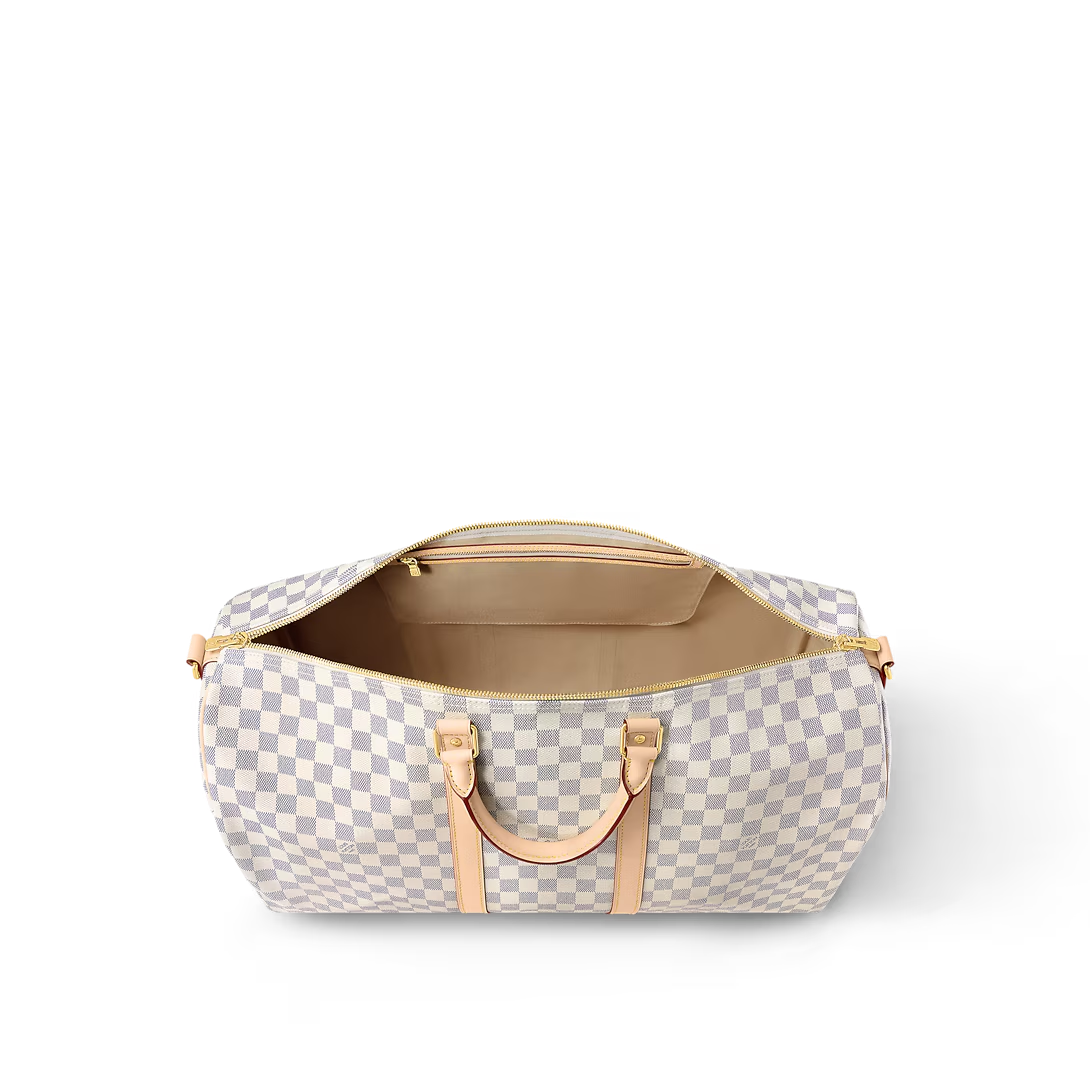 Louis Vuitton Keepall Bandouliere 55 Damier Azur Canvas 55cm N41429