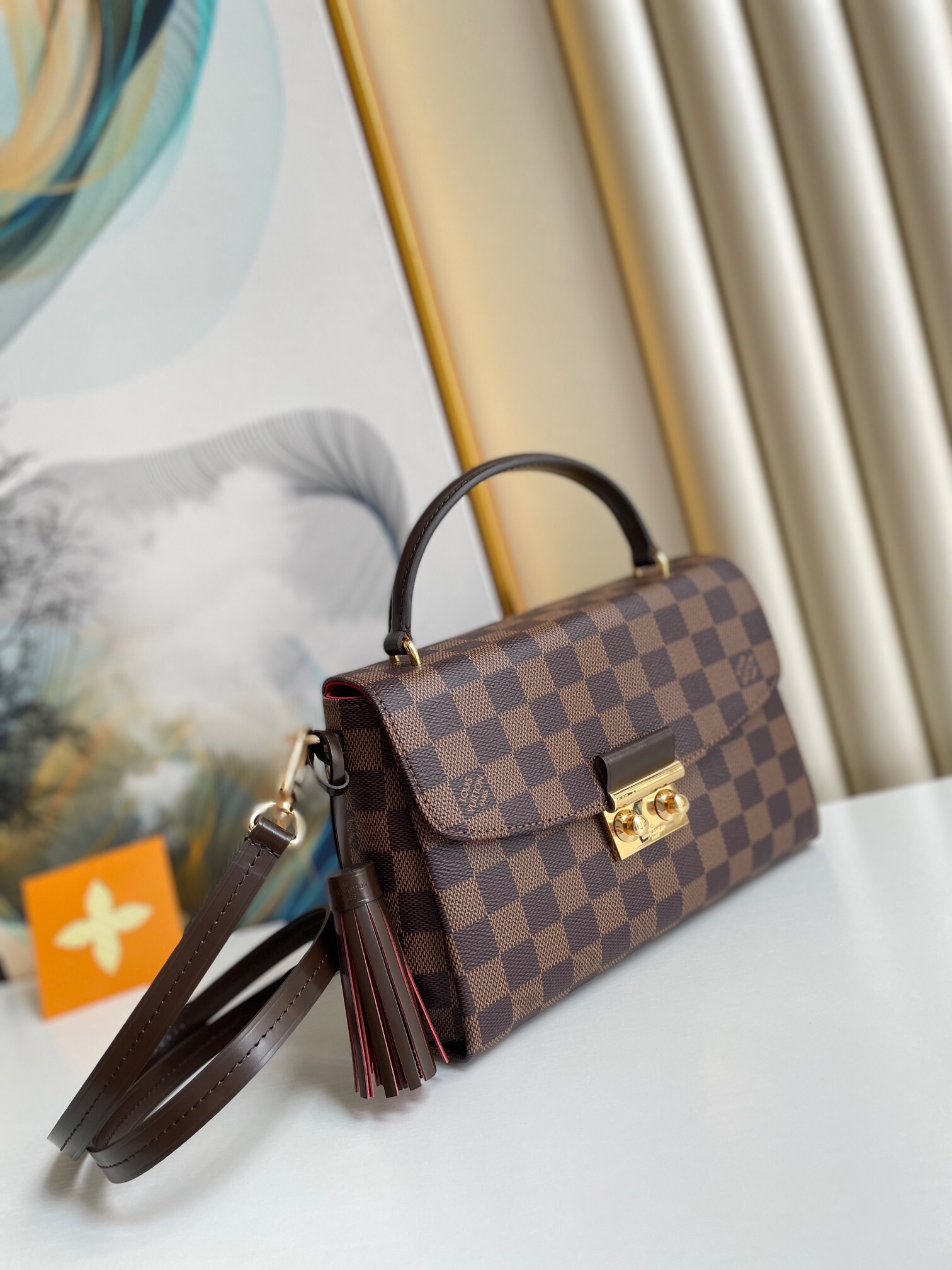 Louis Vuitton Damier Ebene Croisette 25Cm N53000