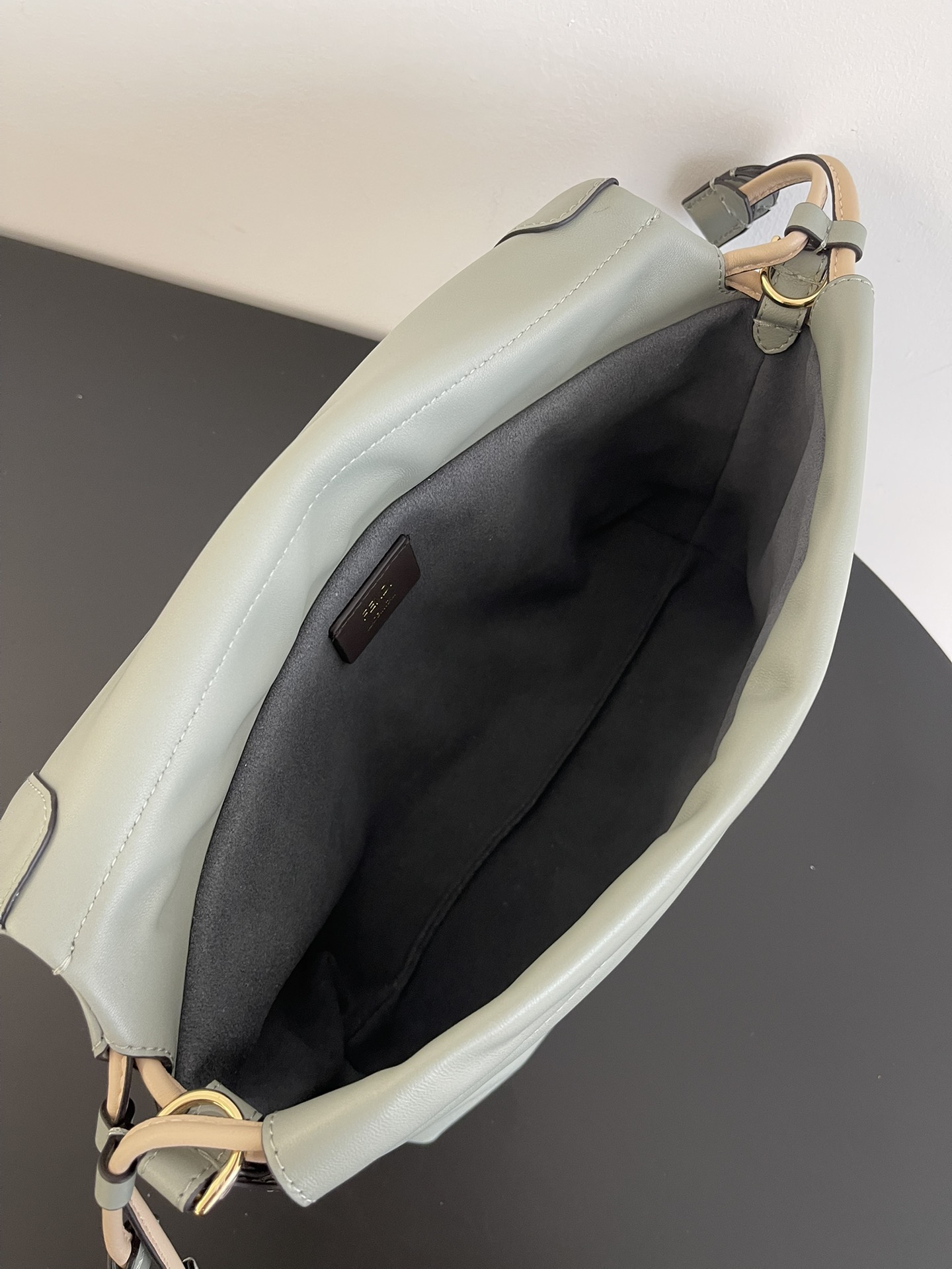 Fendi Mamma Baguette Medium Matcha Green Nappa Leather Bag 26.5cm