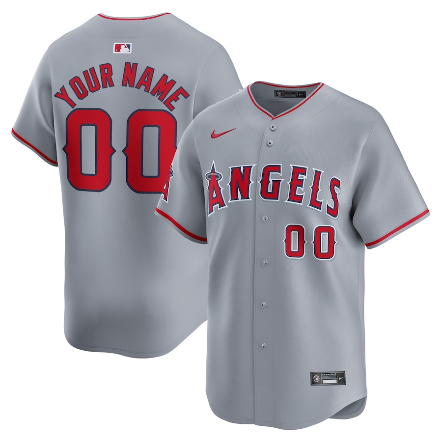Los Angeles Angels Away Limited Custom Jersey Gray